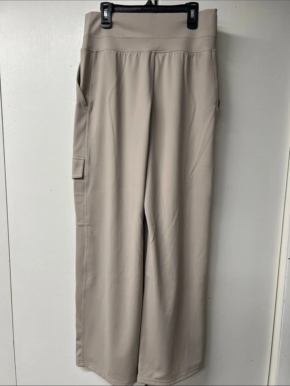 Athleta High-Waist Wide Leg Cargo Pants in Taupe - Picture 4 of 5